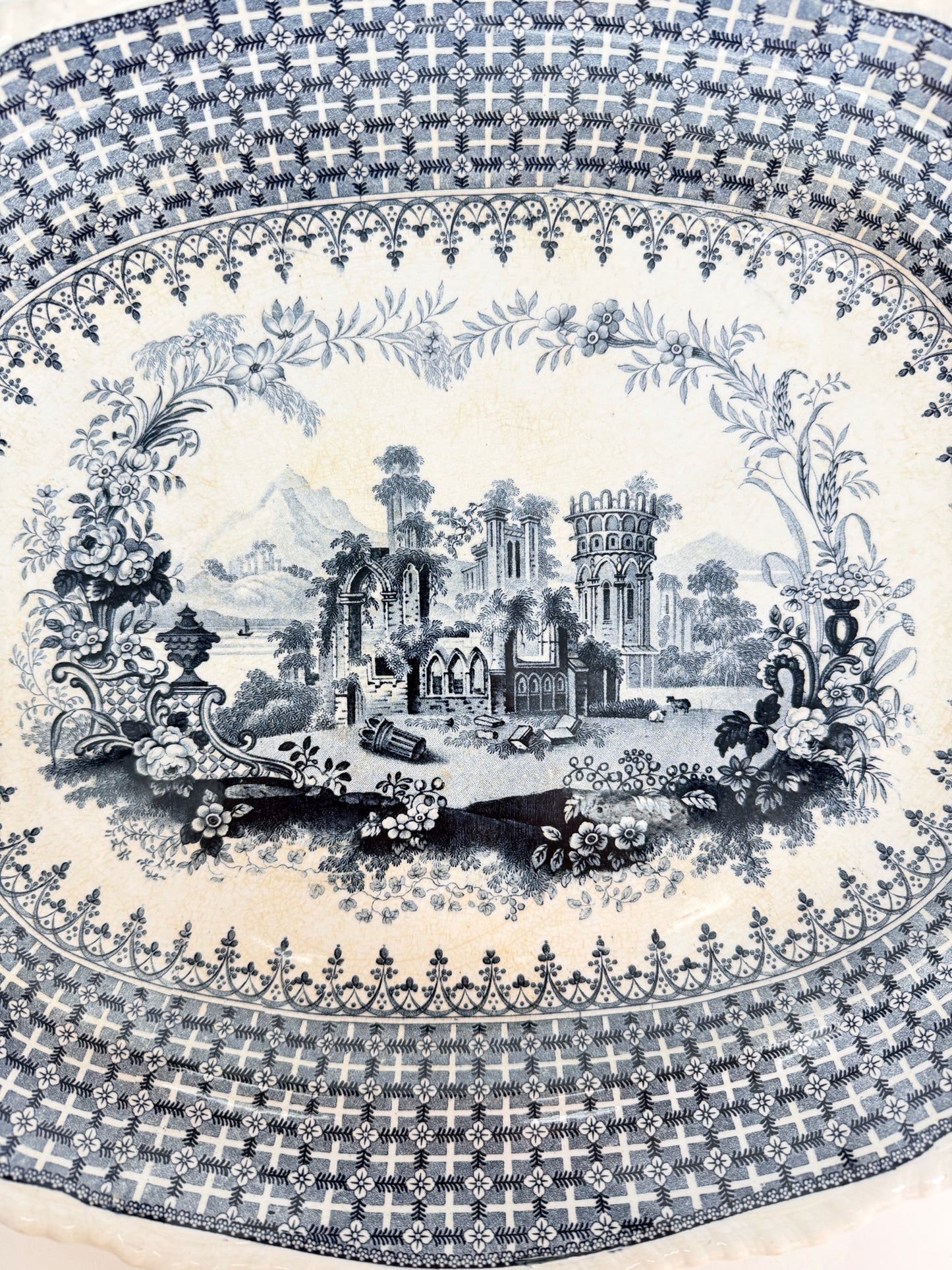 MINTON Blue & White Porcelain Platter