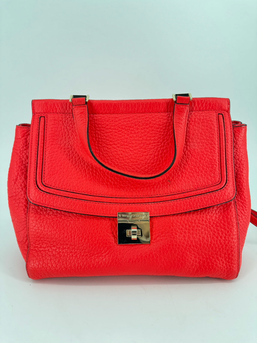 KATE SPADE Neon Coral Leather Purse