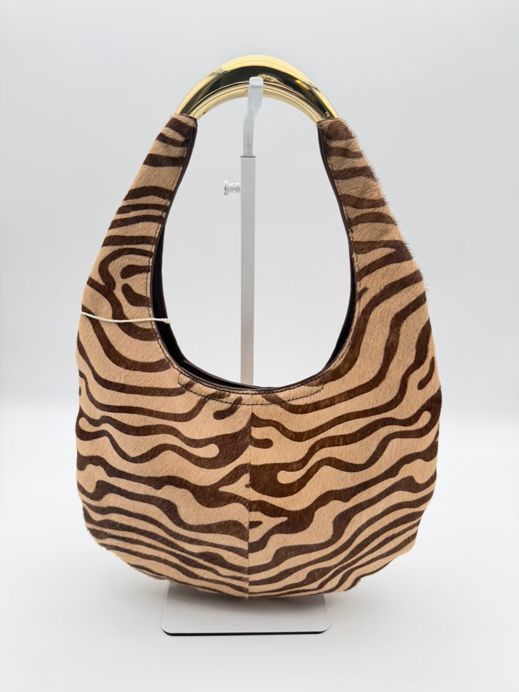DOLCE VITA Brown & Cream Leather & Animal Print Purse NWT