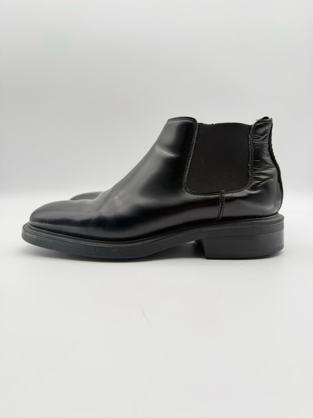 BARNEYS NEW YORK MENS Size 10.5 Black Leather Boots
