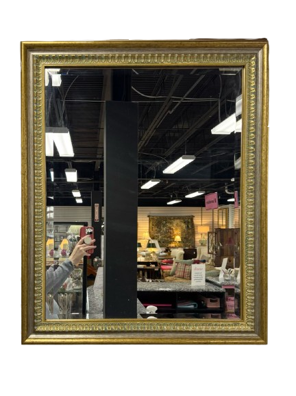 Brushed Gold & Silver Wood Beveled Mirror