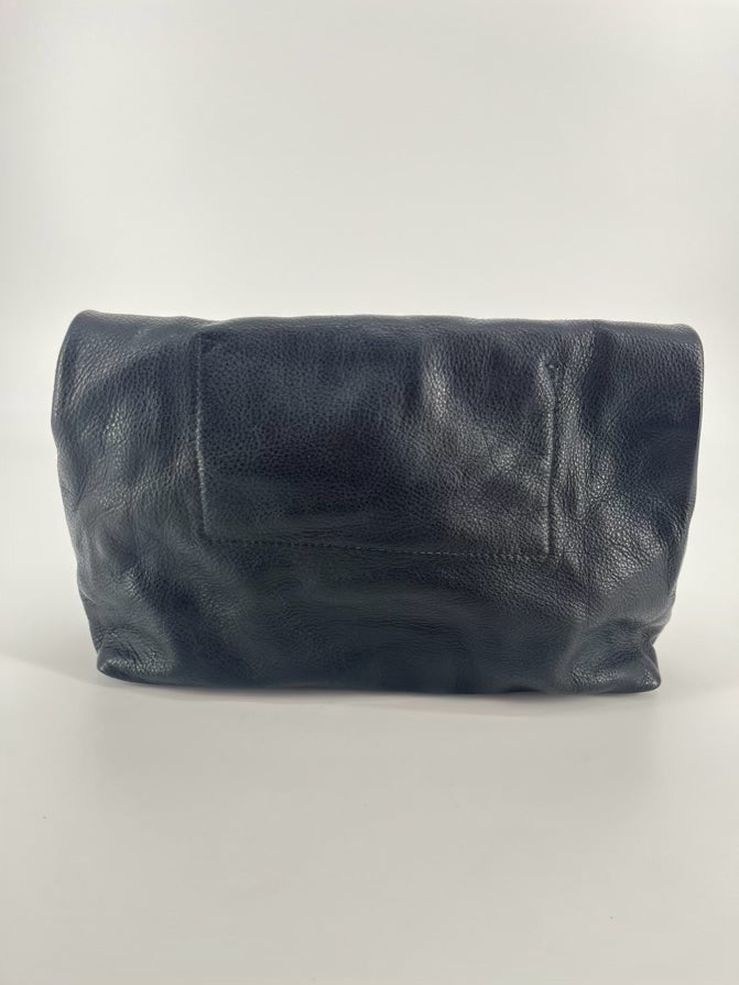 MARIE TURNOR Black Leather The Dinner Clutch