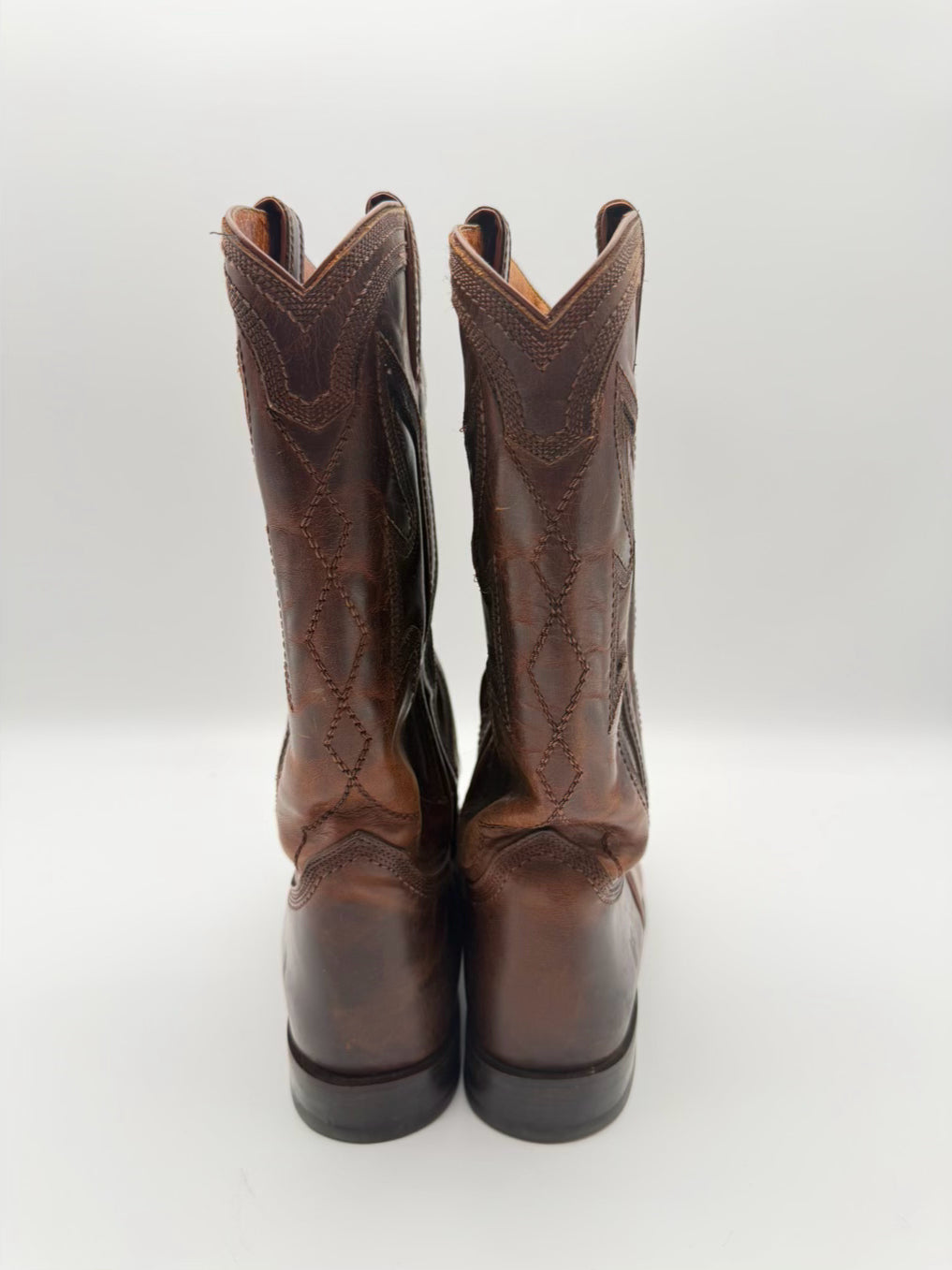 FRYE WMNS Size 8.5 Cognac Leather Western Boots