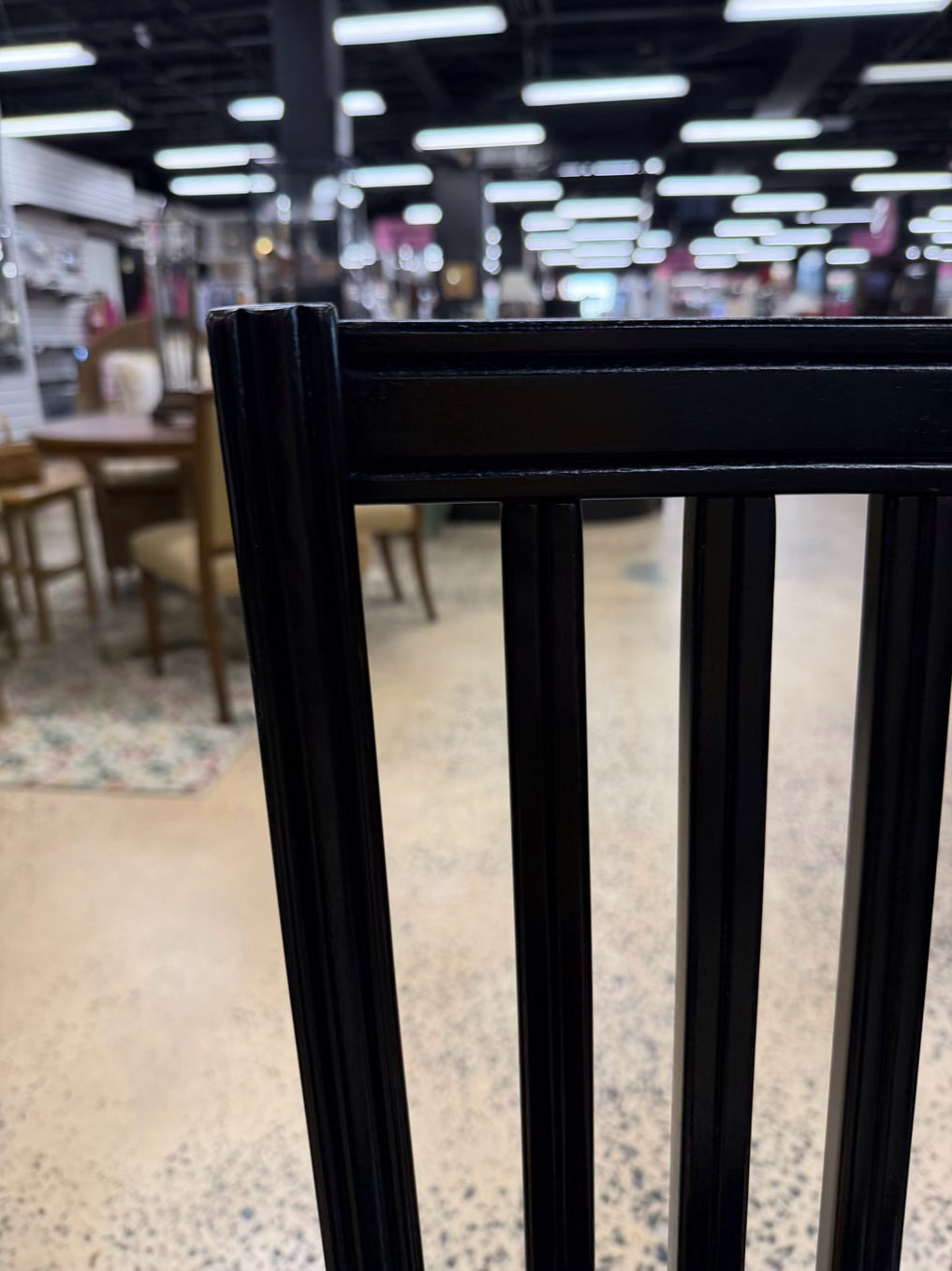 PIER 1 Black & Medium Brown Wood Round Bistro Table & 2 Chairs