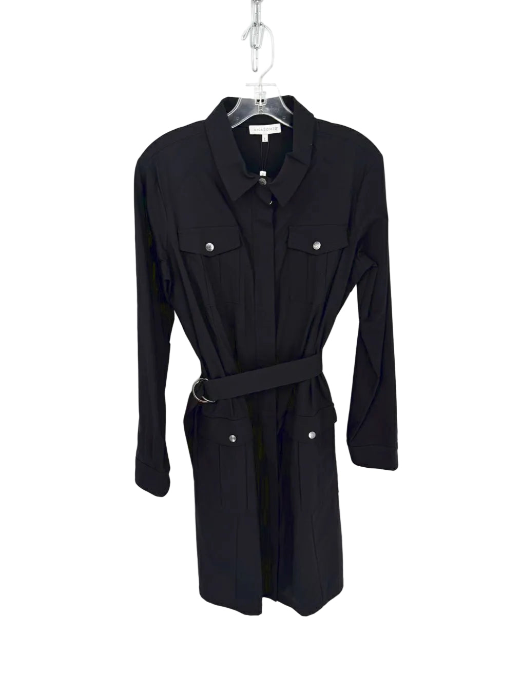 ANATOMIE Wmn's Size L Black Tia Travel Belted Dress