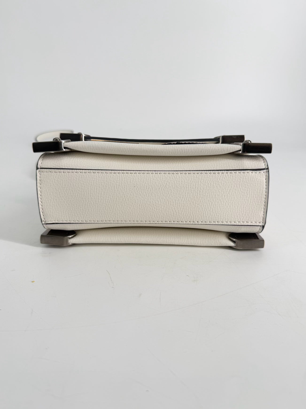 KARL LAGERFELD White Leather Patches Crossbody Bag