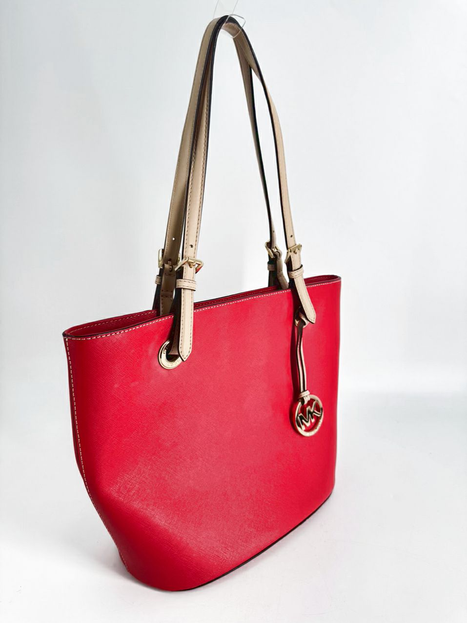 MICHAEL KORS Red & Tan Leather Purse