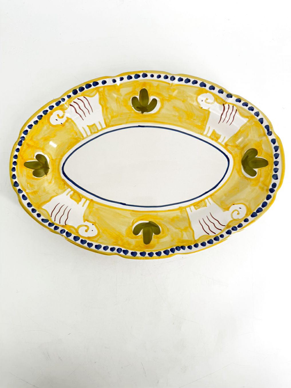 VIETRI SOMLIMENE Yellow & White Platter