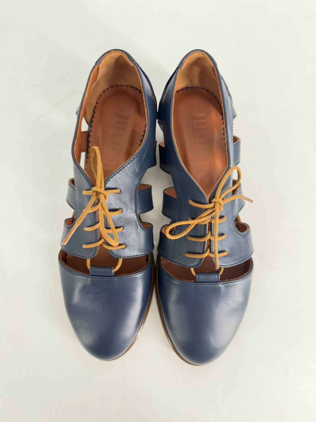 JULIA BO Nassau Cutout Oxfords Size WMNS 38 Navy Shoes