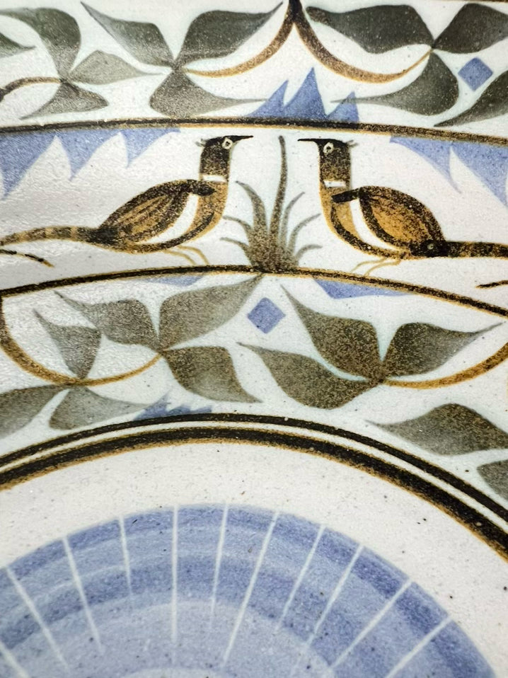 ENGLAND Blue & Green Birds Bowl