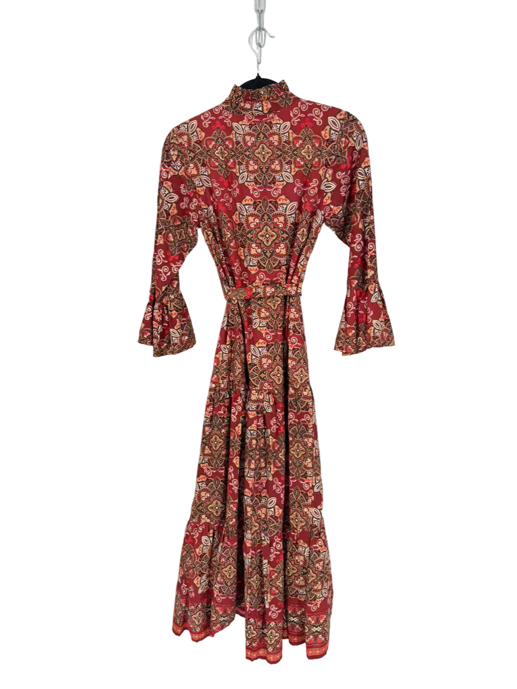 JUDE CONNALLY Roxie Wmn's Size XS Rust Print Floral Maxi-Dress NWT