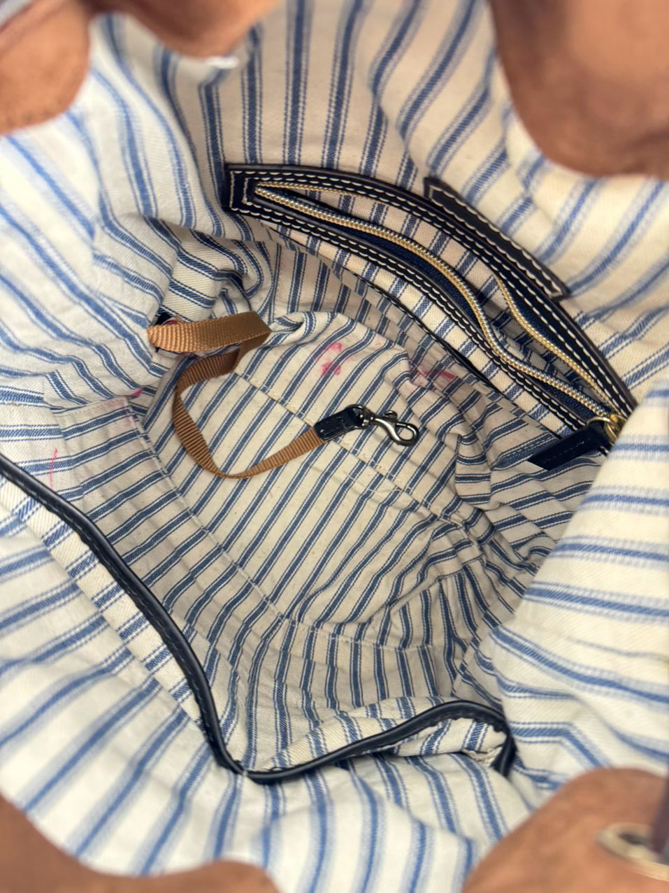 DOONEY & BOURKE Black & Brown Leather Bucket Bag