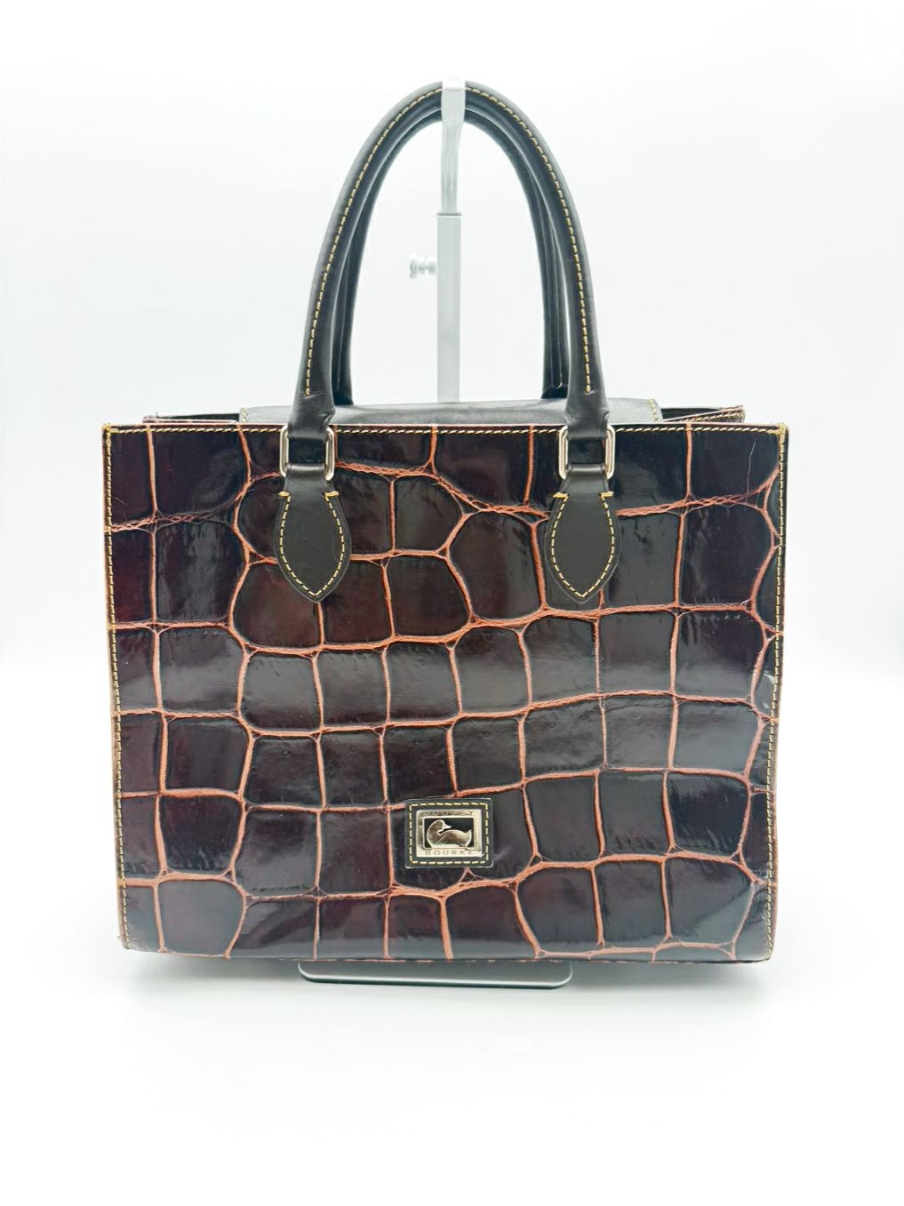 DOONEY & BOURKE Chocolate Leather Embossed Purse