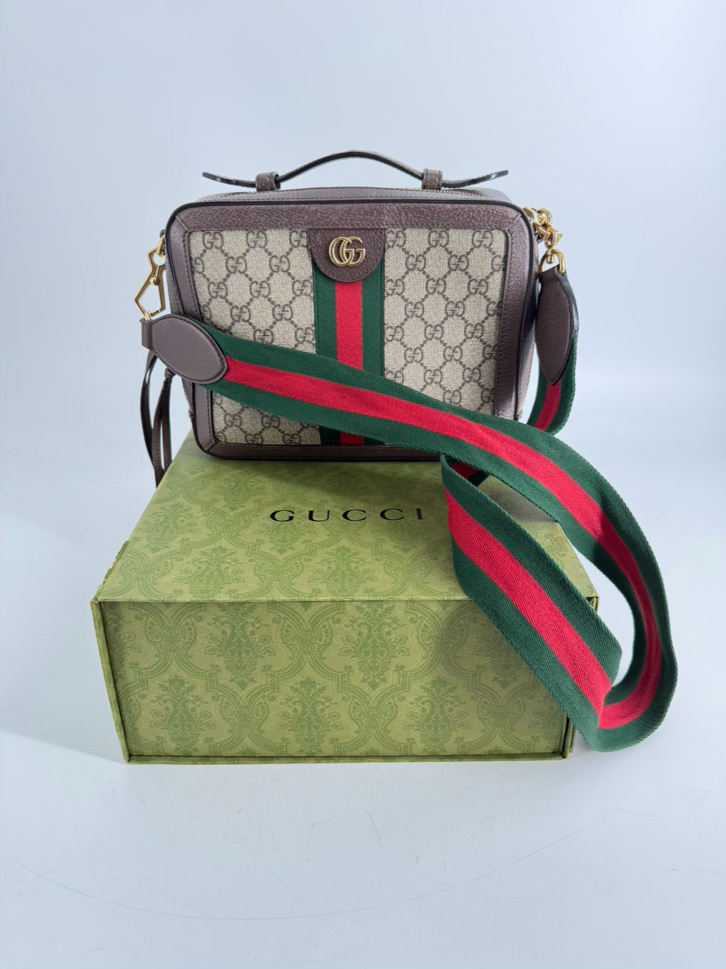 GUCCI Ophidia GG Small Top Handle Shoulder Bag