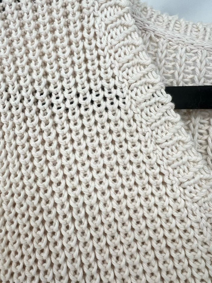Honest Cotton Size O/S Beige Sweater
