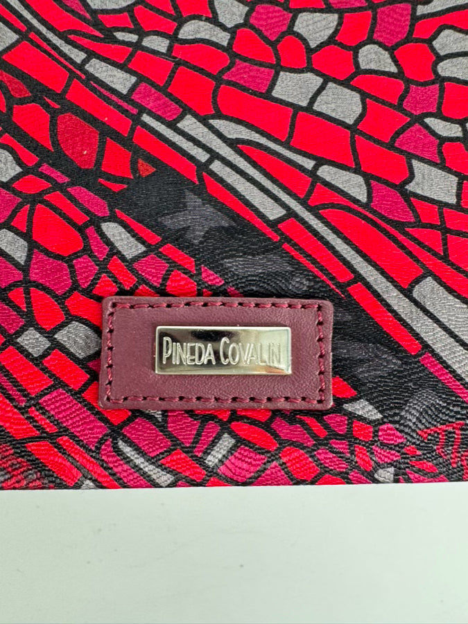 PINEDA COVALIN Red & Black Leather Firefly Crossbody Bag NWT