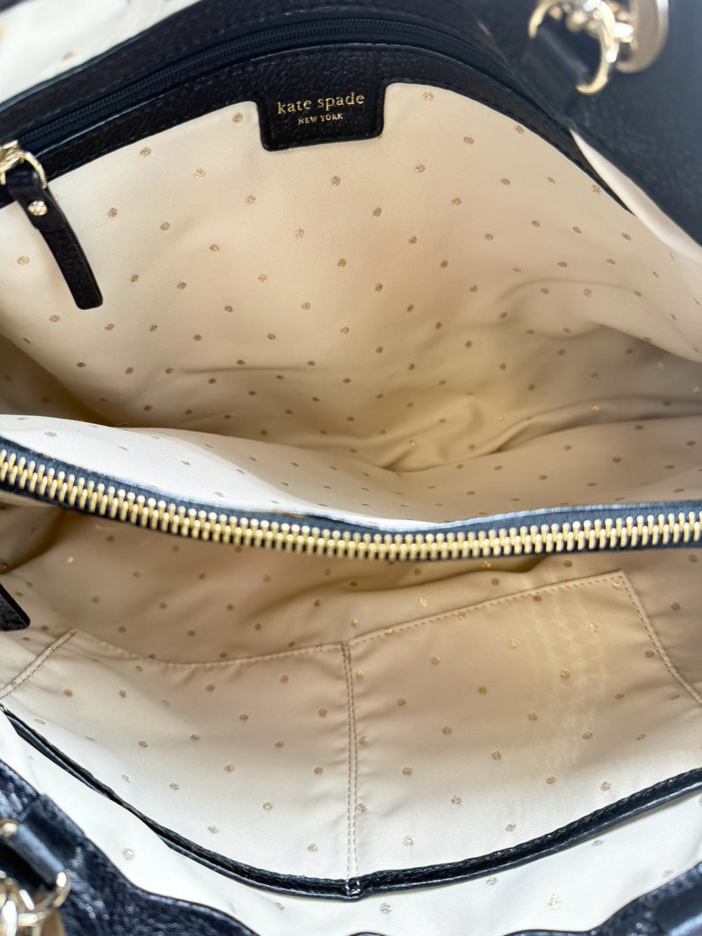 KATE SPADE Bow Regard Maryanne Black Leather Tote