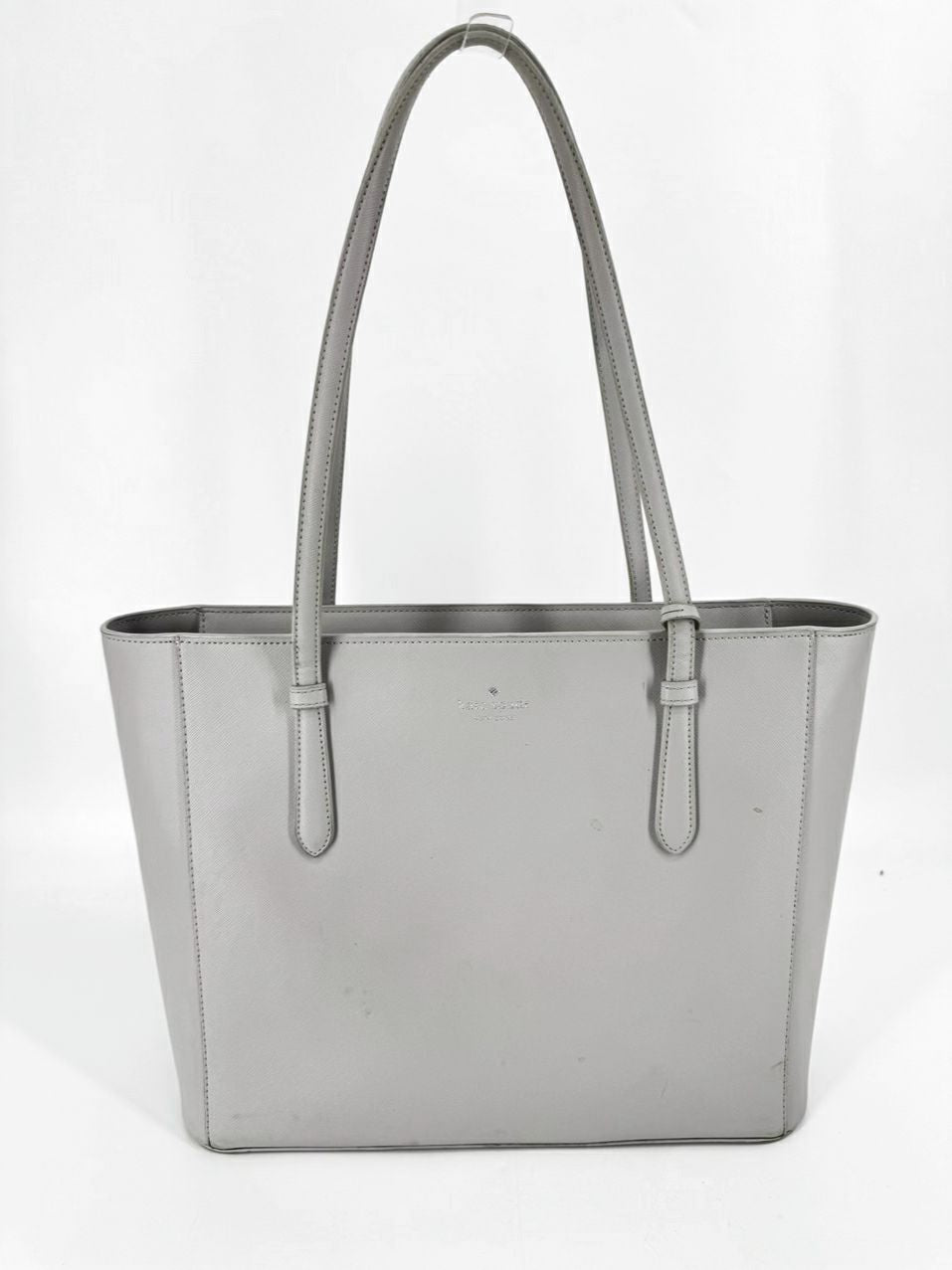 KATE SPADE Gray Leather Tote Bag