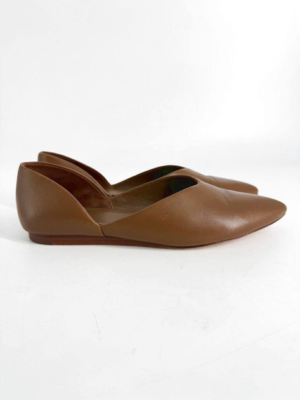 VINCE Size 8.5 Chestnut Leather Mules