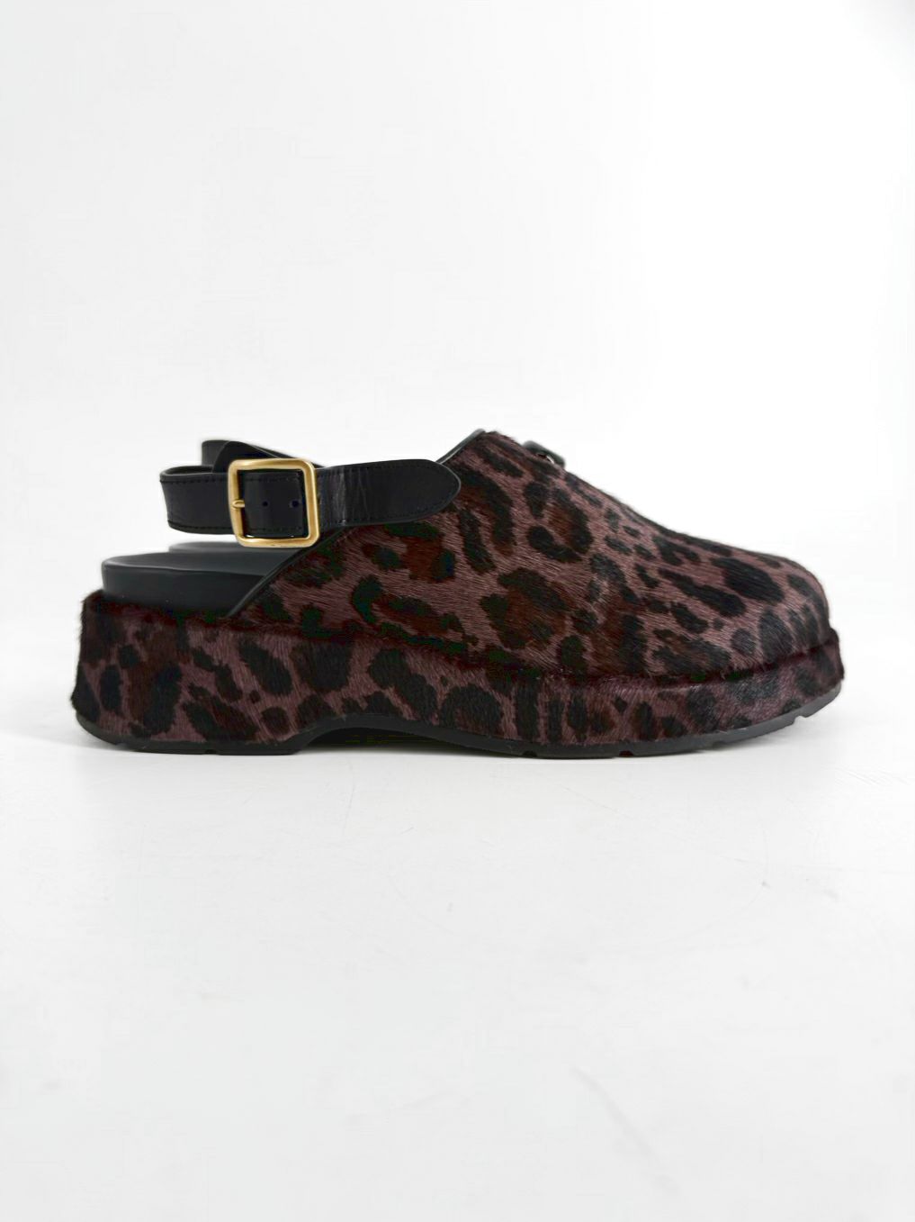 COACH Size 9 Mauve & Black Animal Print Mules