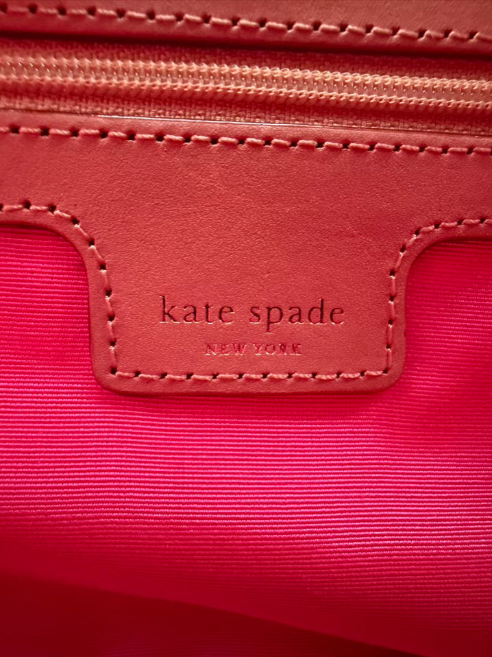 KATE SPADE Orange & Cream Straw Orange Slice Bag