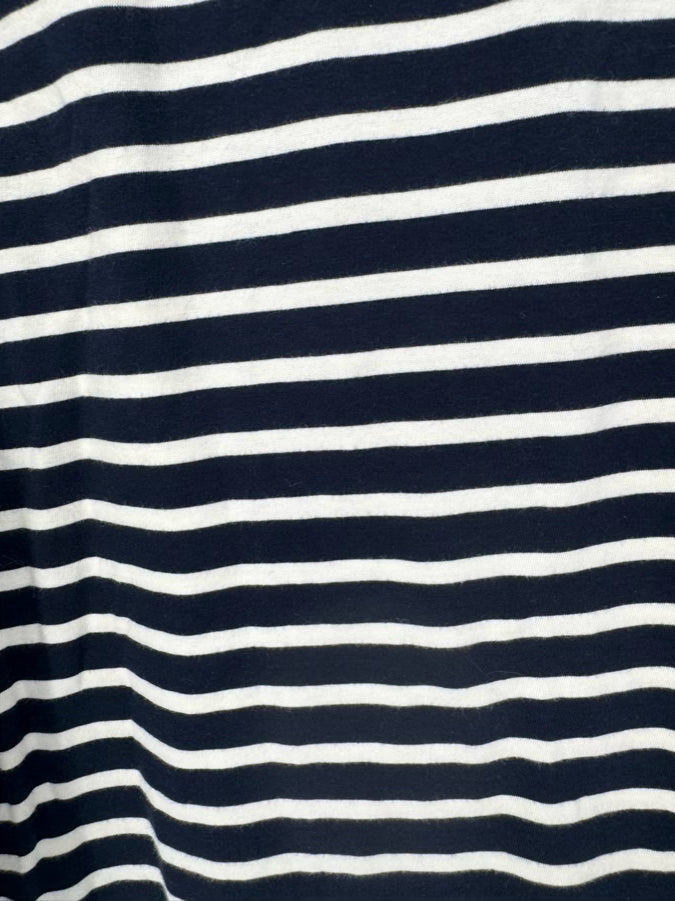 KULE Size L Navy & White Stripe Turtleneck NWT