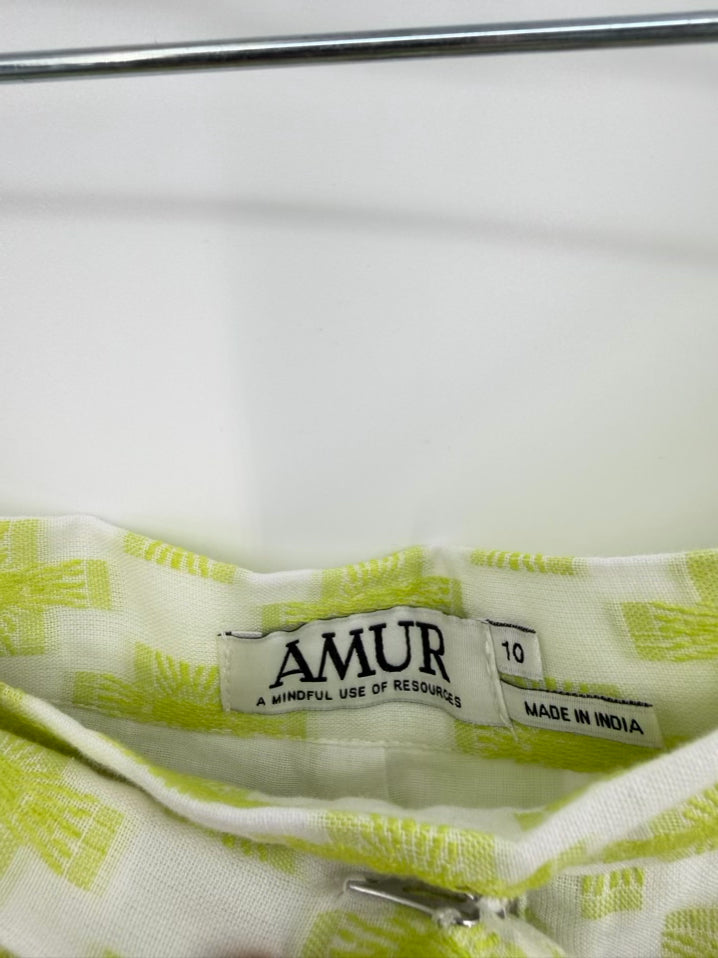 AMUR Size 10 Lime Print Pants NWT