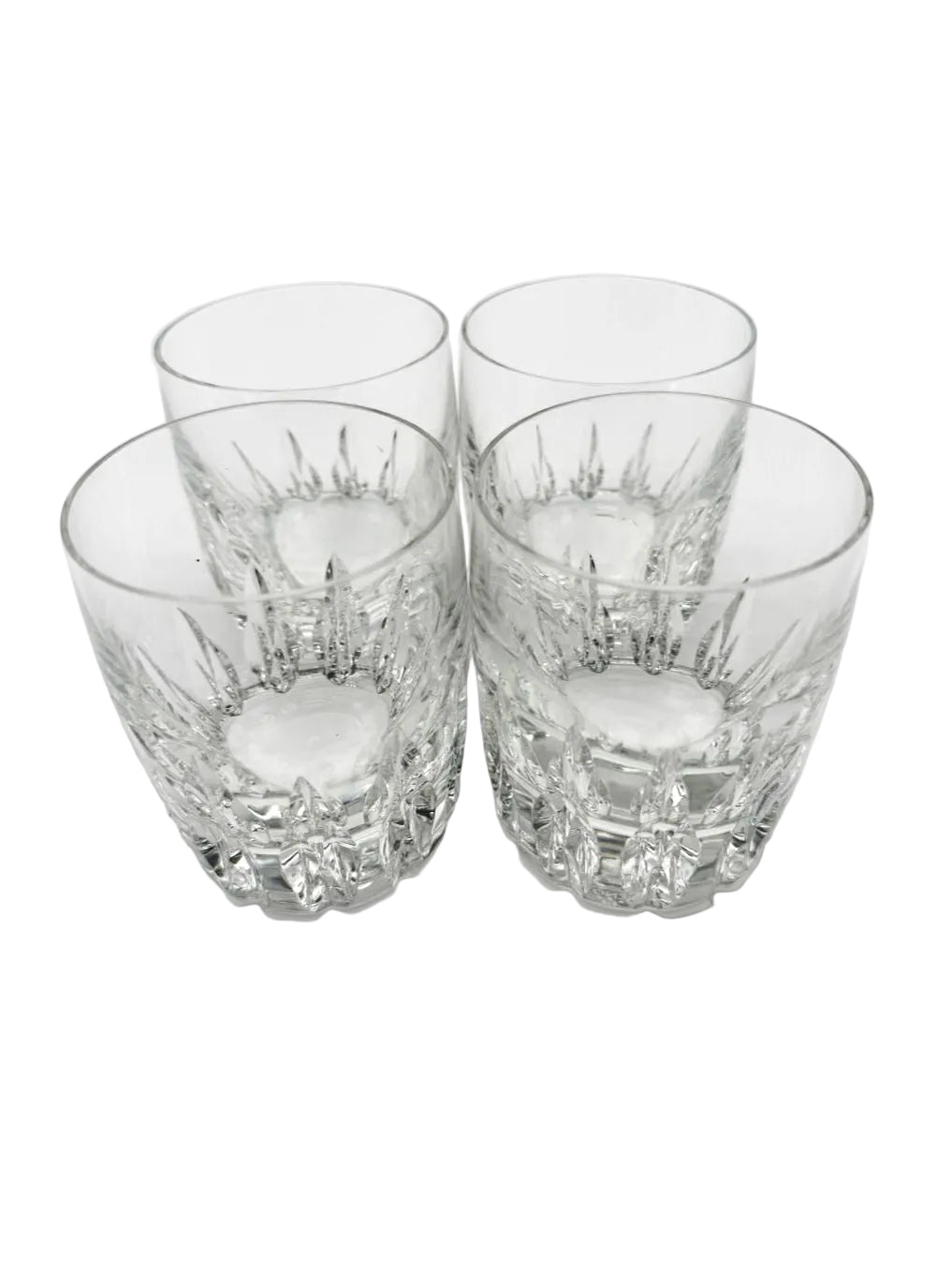 LENOX Firelight Clear Crystal Set Of 4 Double Old Fashioned Glasses