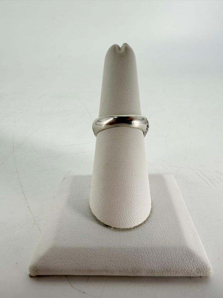 ROBERT MANSE STERLING SILVER Pink Stone Look Round Ring