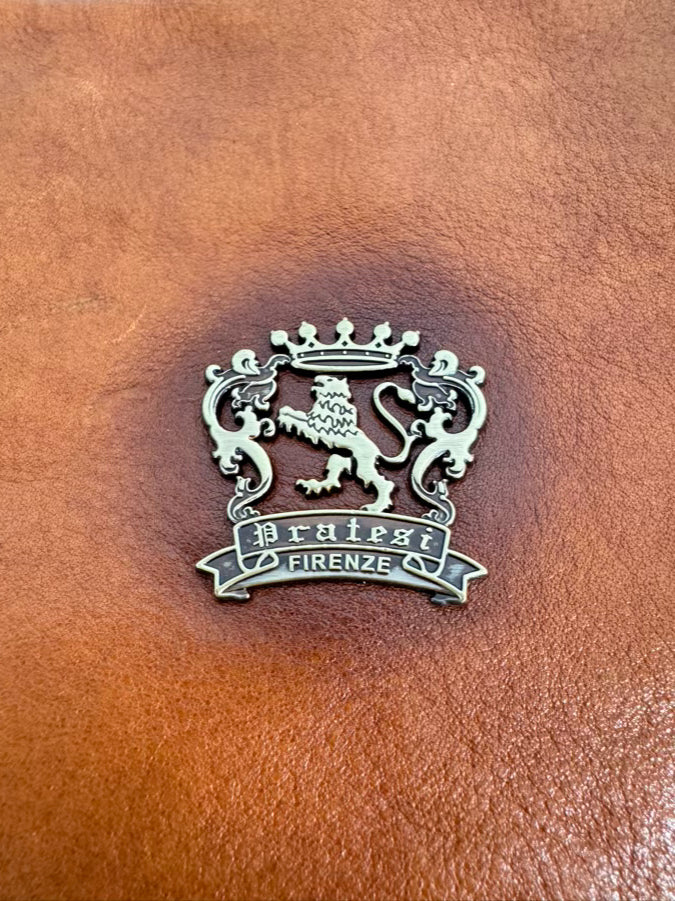 PRATESI FIRENZE Cognac Leather Crossbody Bag