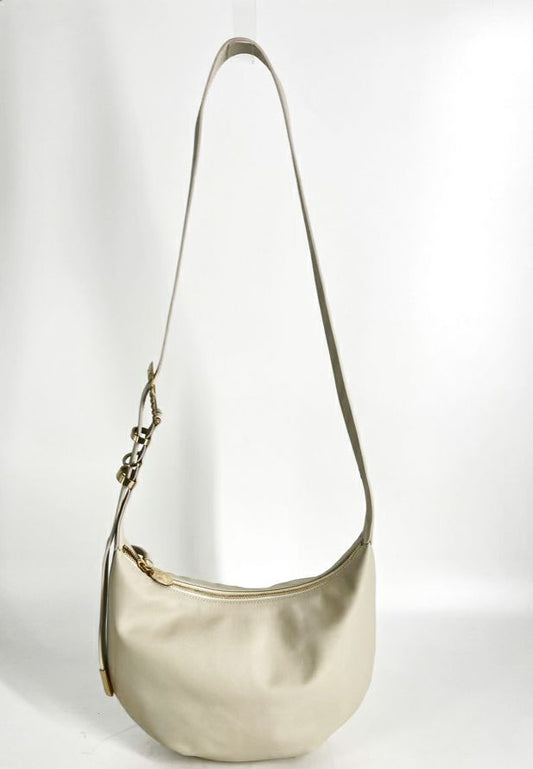 NATALIE BORTON Cream Faux Leather Crossbody Bag NWT