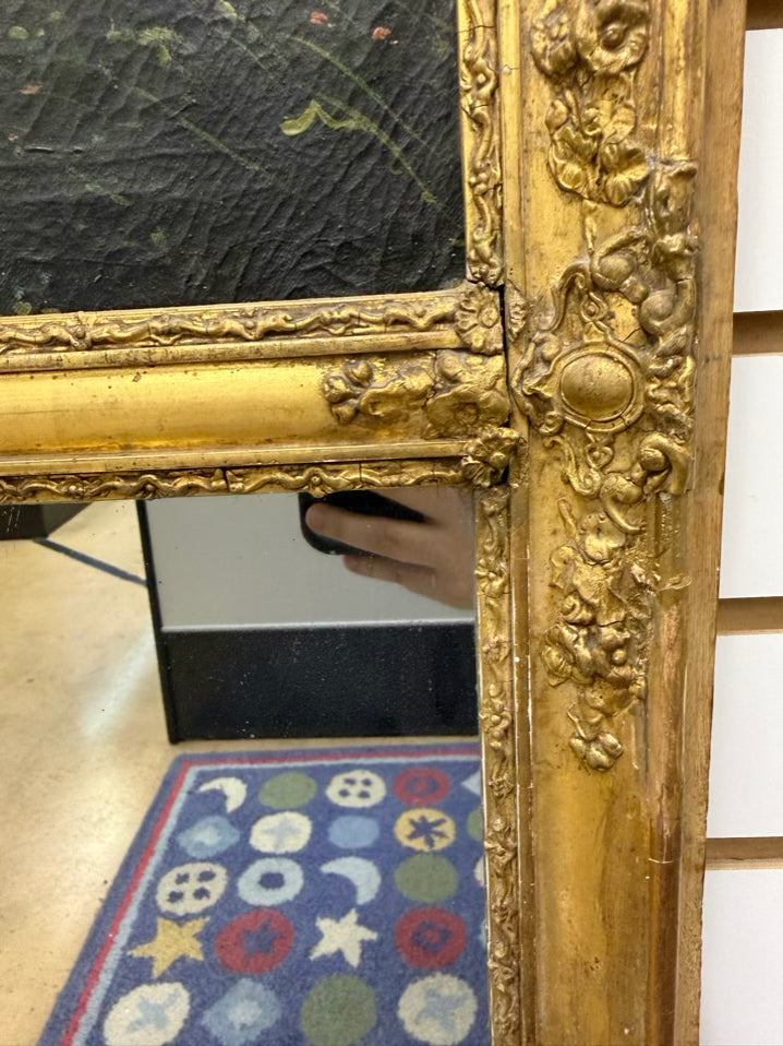 Trumeau Mirror w/ Country Oil Panting Scene