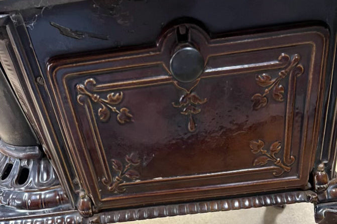 FRENCH Brown Cast Iron Decorative Stove