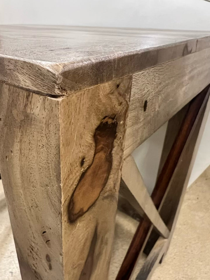 Light & Dark Wood End Table