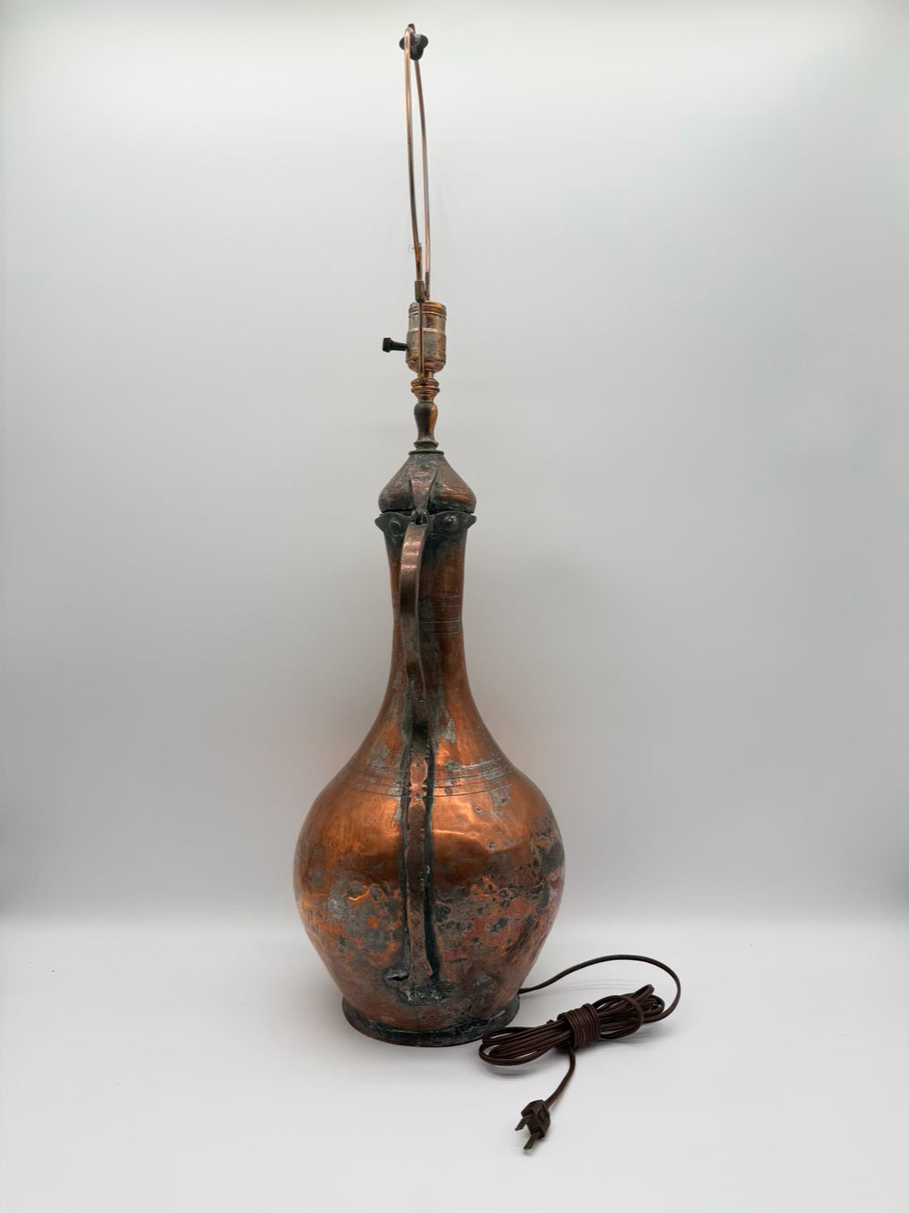 Copper Large Water Jug Lamp No Shade