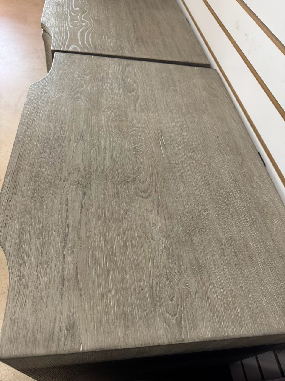 BERNHARDT Weathered Gray Wood Pair of Nightstands