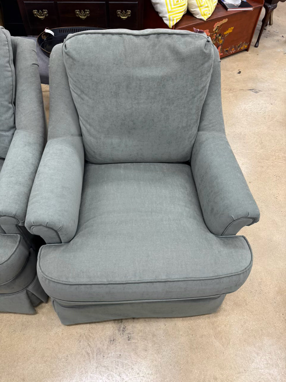 CR LAINE Green Pair of Chairs