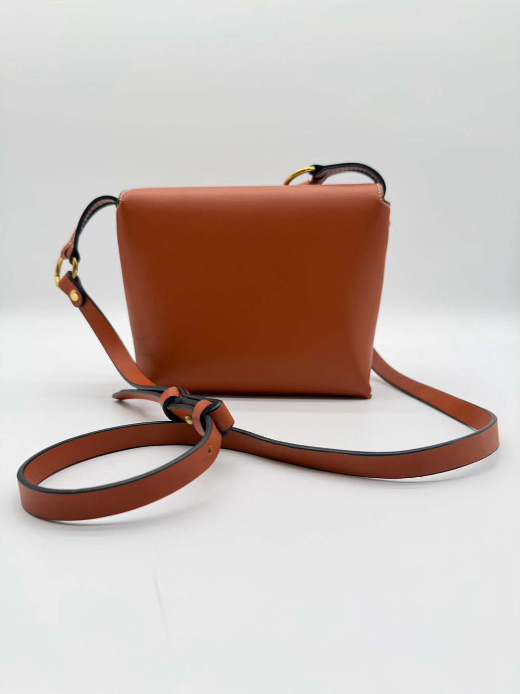 TORY BURCH Miller Chestnut Leather Crossbody Bag