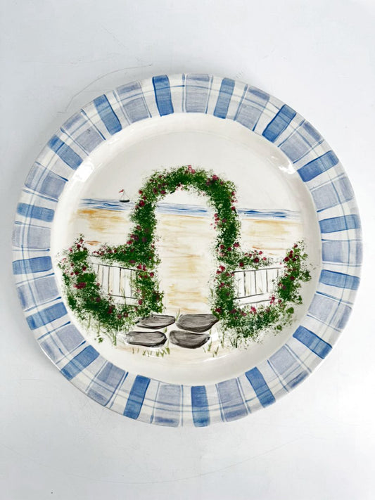 Blue & Green Ceramic Hydrangea Blues Decorative Plate