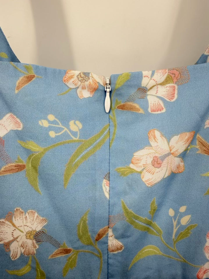 COCO SHOP Size S Blue Sleeveless Floral Maxi-Dress NWT