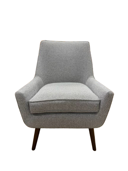 Gray Mid Century Look Chair & Ottoman Set