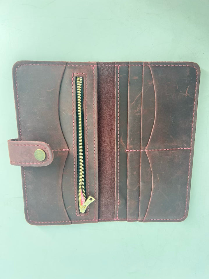 PORTLAND LEATHER CO. Oxblood Leather Tote Bag W/ Wallet