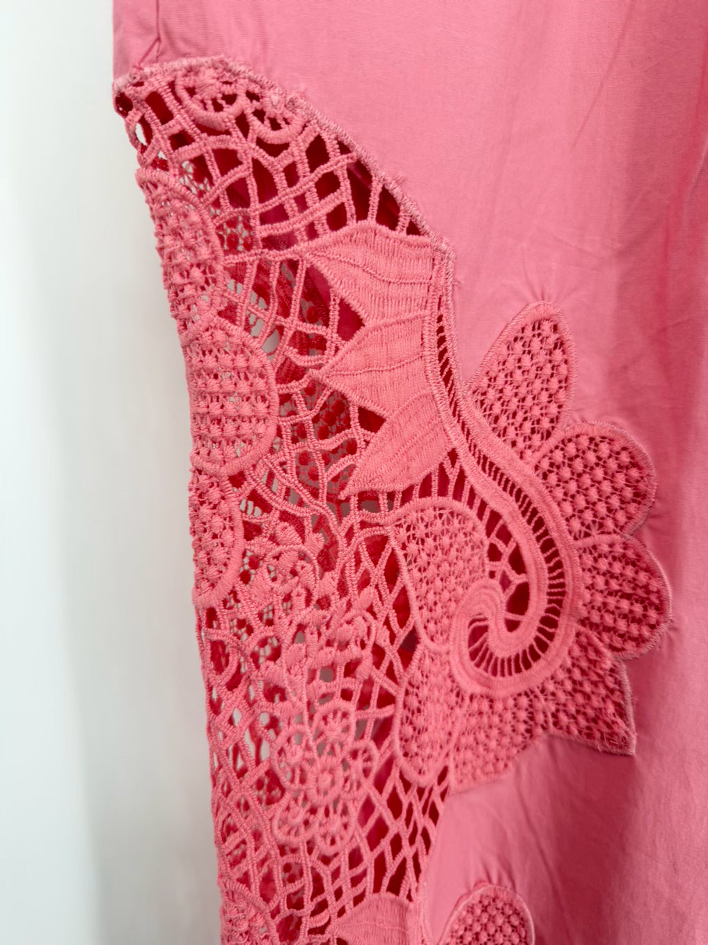 MAEVE Size L Pink Lace Detail Drawstring Pants NWT