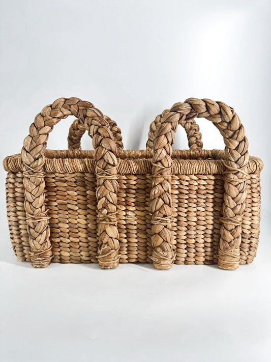 Natural Seagrass Low Beachcomber Basket