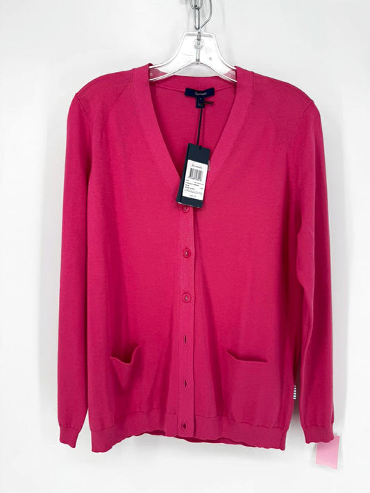 FACONNABLE Size L Magenta Cardigan NWT