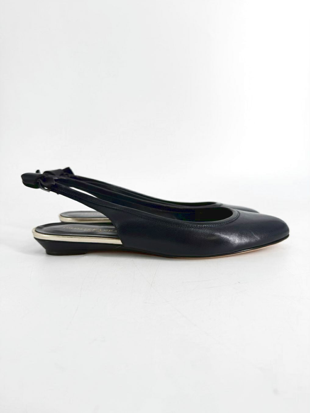 LOEFFLER RANDALL Size 8 Black Leather Flats