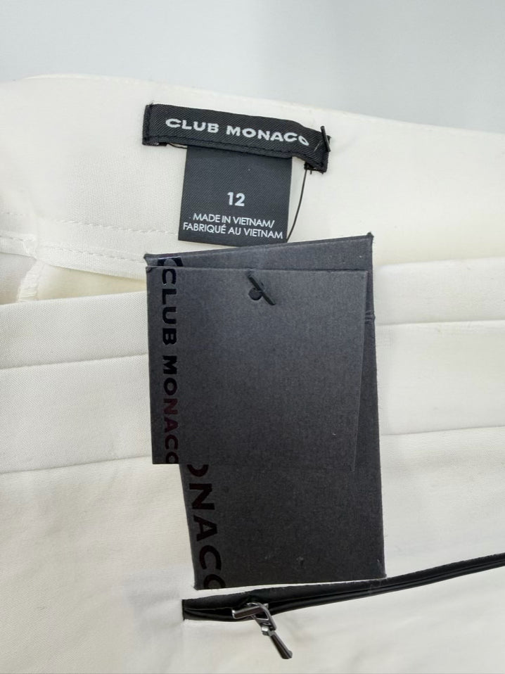 CLUB MONACO Size 12 Cream Pants NWT
