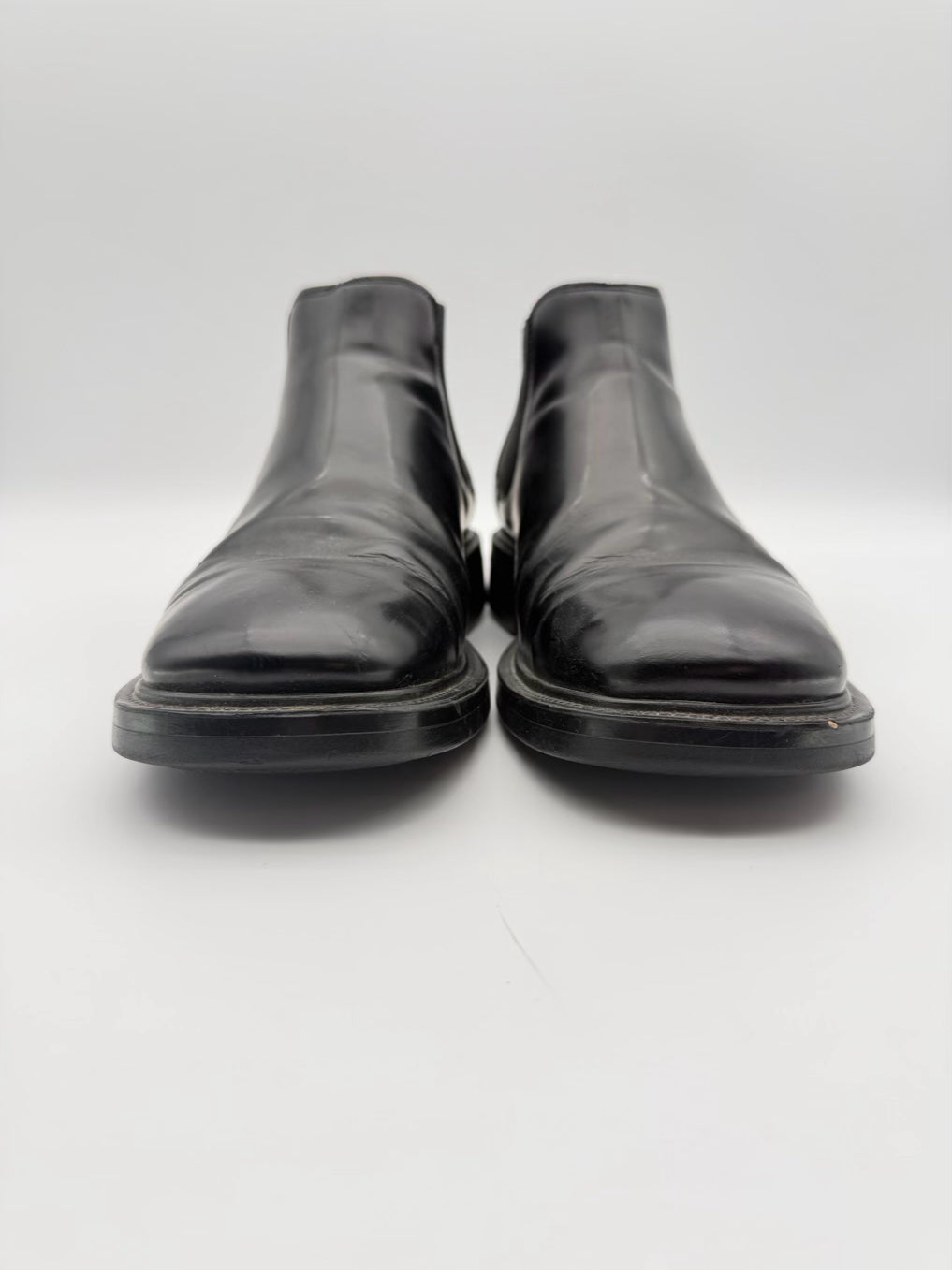 BARNEYS NEW YORK MENS Size 10.5 Black Leather Boots