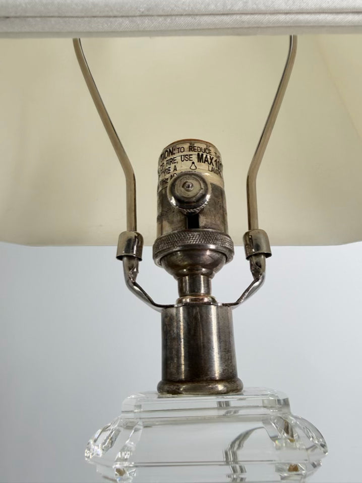 Clear Glass Lamp w/ Shade