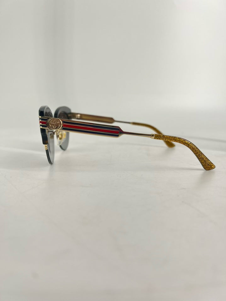 GUCCI Gold & Tortoise Metal Cat-Eye Gradient Sunglasses